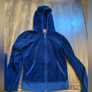 Juicy couture Dark Blue velour hoodie and pants